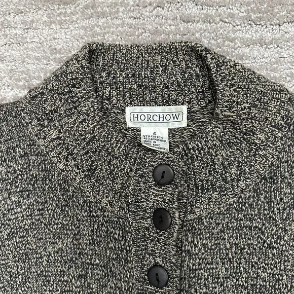 VTG Horchow Sweater Dress Womens 6 Brown Lambswool Blend Classic Long Sleeve - Picture 4 of 11